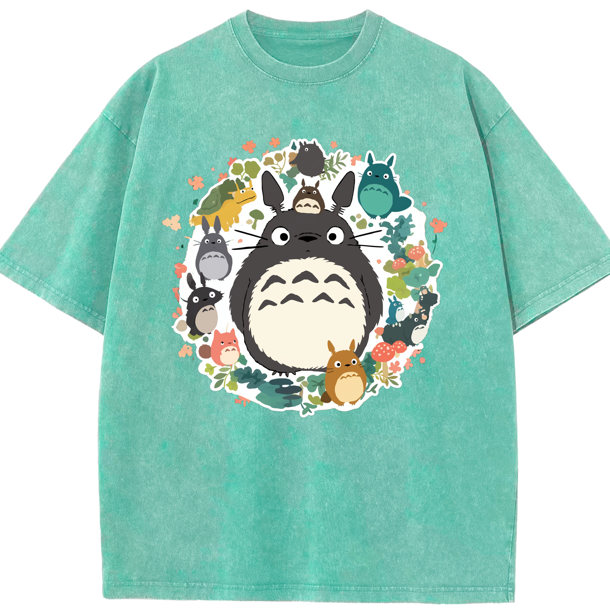 （画像用） となりのトトロ 草壁メイ 草壁サツキ My Neighbor Totoro Satsuki Kusakabe Mei Kusakabe 綿100% ヴィンテージ風 半袖Tシャツ（フロントプリント）